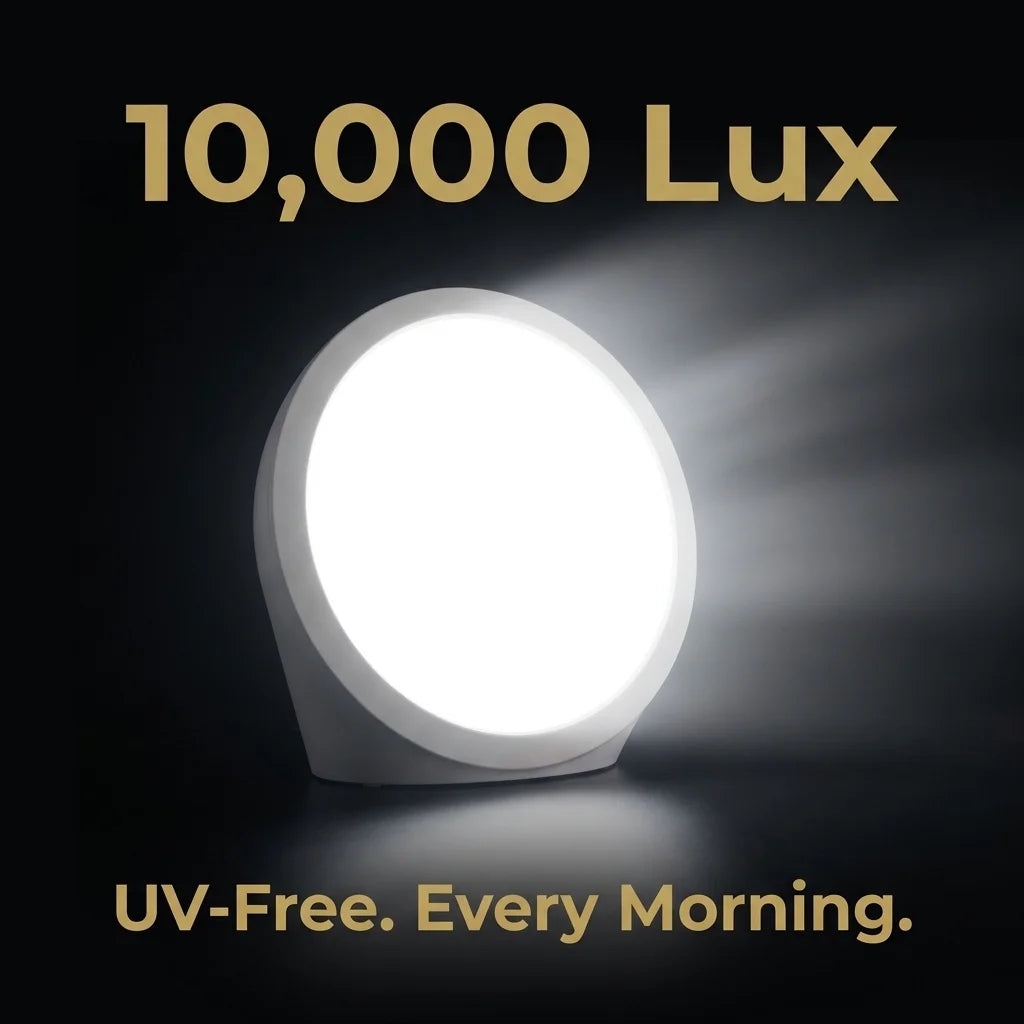 SAD Light Therapy Lamp – 10,000 Lux UV-Free Daylight Lamp for Winter
