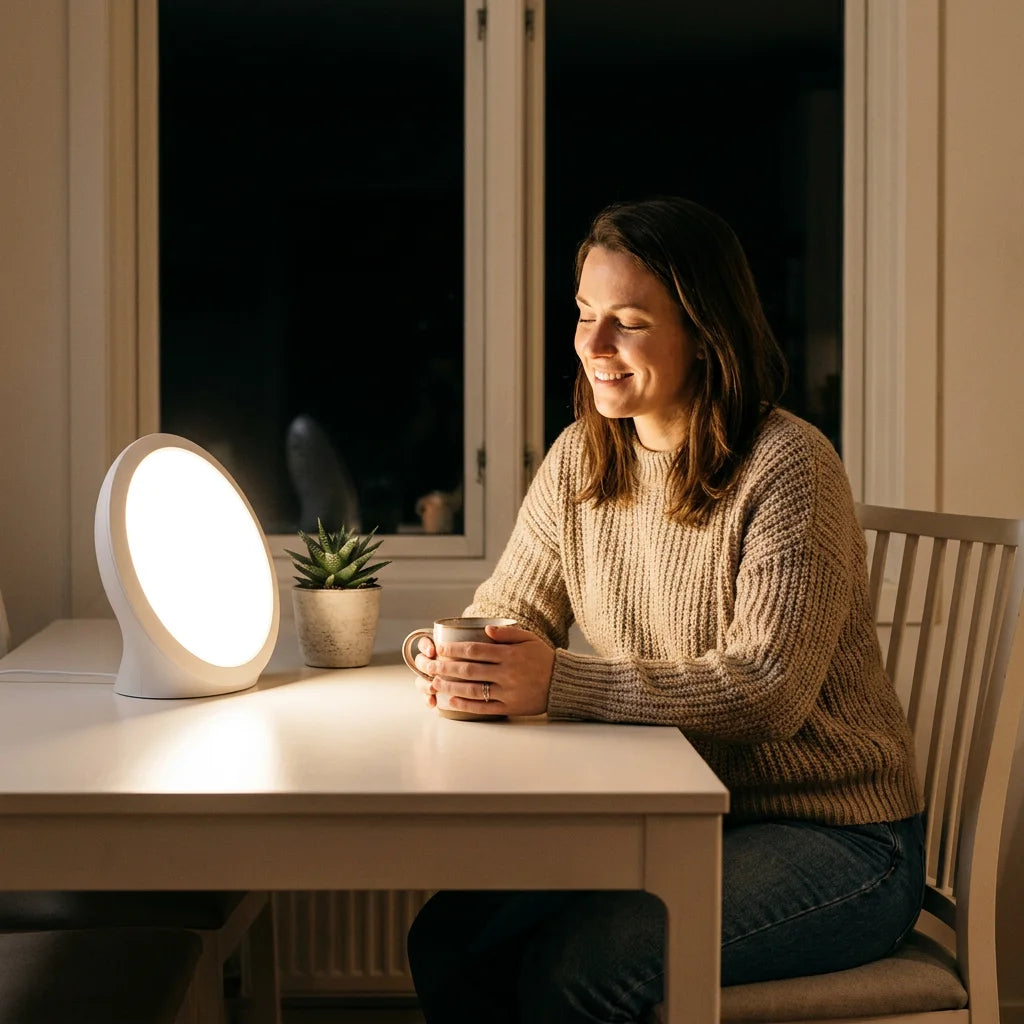 SAD Light Therapy Lamp – 10,000 Lux UV-Free Daylight Lamp for Winter