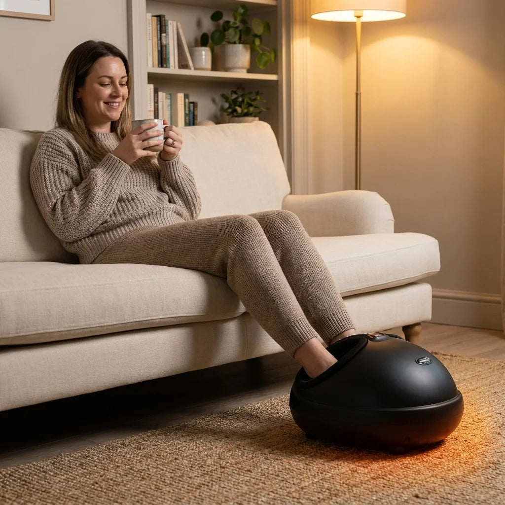 Shiatsu Foot Massager – Deep Kneading, Air Compression & Heat for Tired Feet